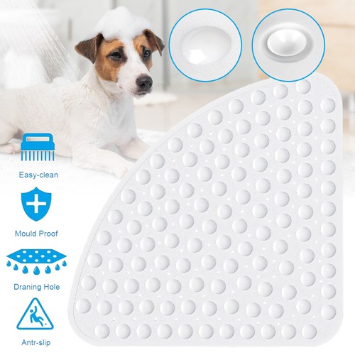 Rubber corner shower mat - corner,