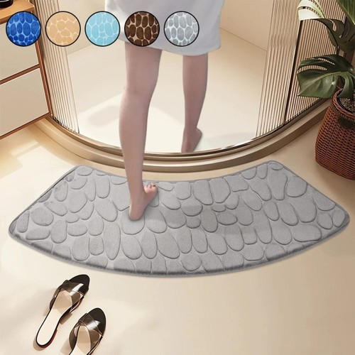 Cobblestone bathroom floor mat - cobblestone,
