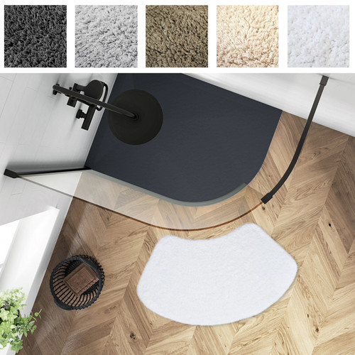 Curved shower mat 48cm - mat,