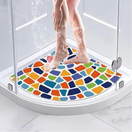 Non slip corner shower mat - slip,