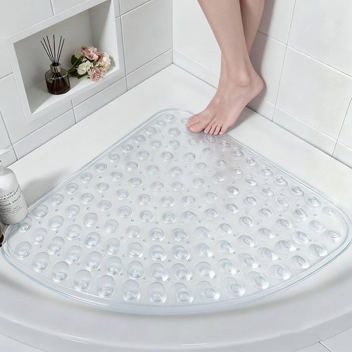 Corner shower mat non - shower,