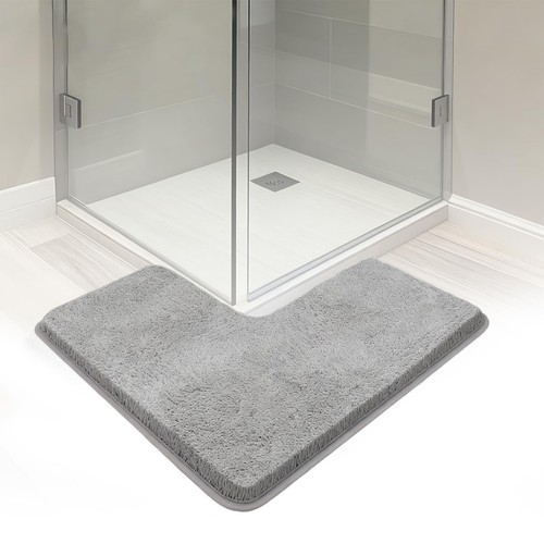 Shaped bath mat - soft, corner