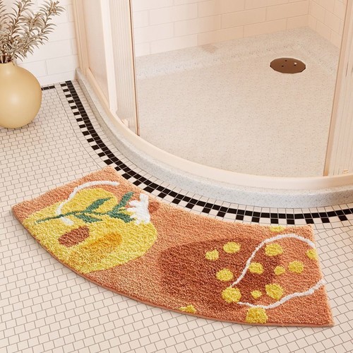 Curved shower mat soft - shower, mat,