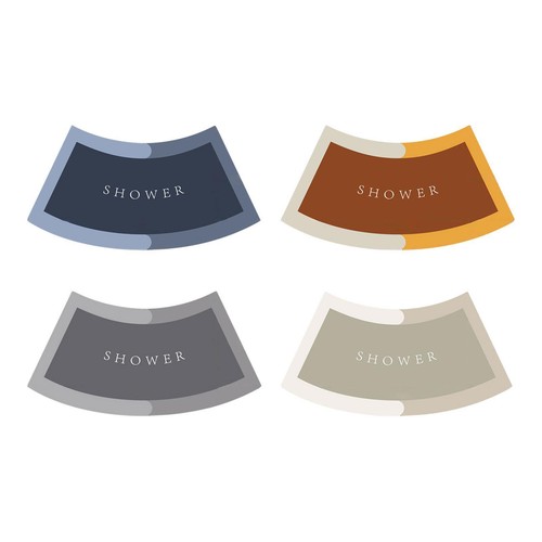 Curved bath rug - bath,