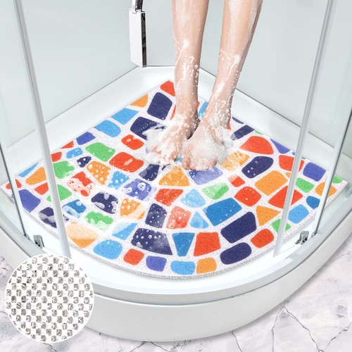 Corner shower mat non - non, slip